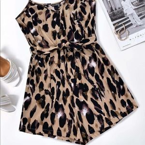 Animal print romper